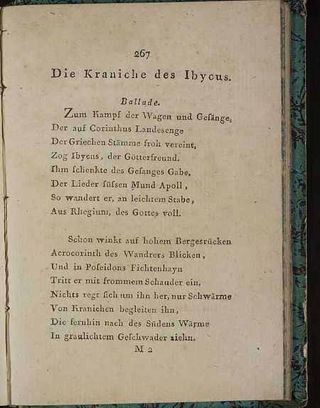 Die Kraniche Des Ibykus Zusammenfassung