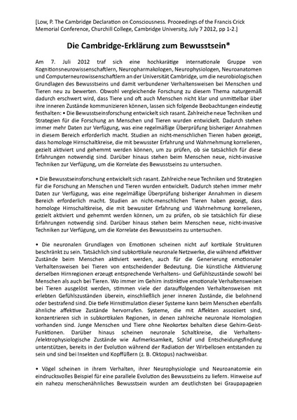 Datei:Die Cambridge-Erklärung zum Bewusstsein.pdf