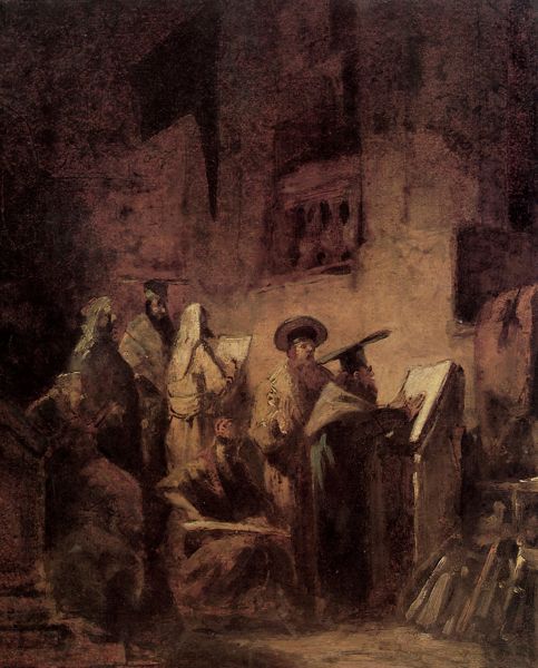 Datei:Carl Spitzweg in der Synagoge.jpg